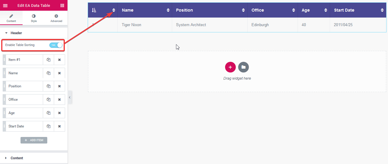 Data Table