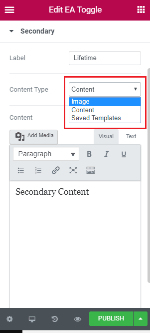 Content Toggle