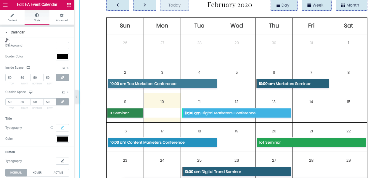 EA Event Calendar Integration: The Event Calendar WordPress Plugin 6