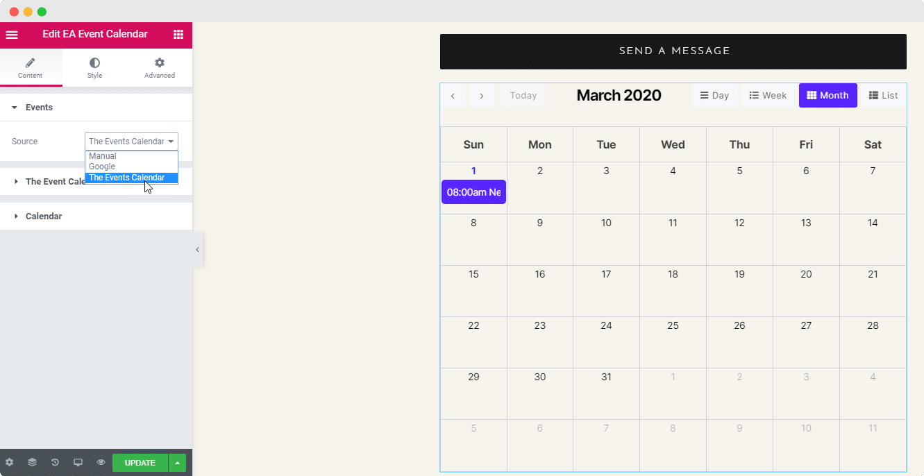 The Events Calendar – WordPress plugin