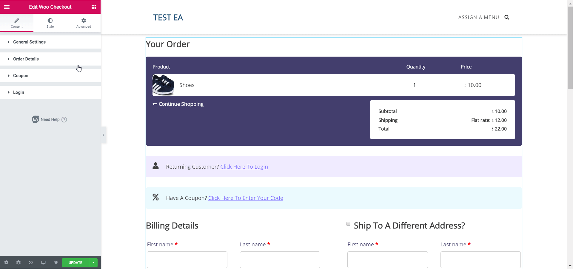 Column Layout for WooCommerce Checkout Page