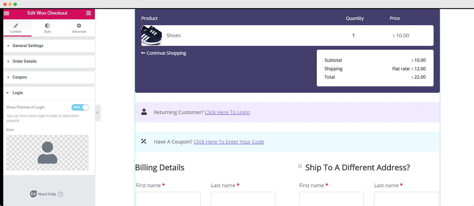 Woo Checkout  WooCommerce Checkout Page by EA for Elementor