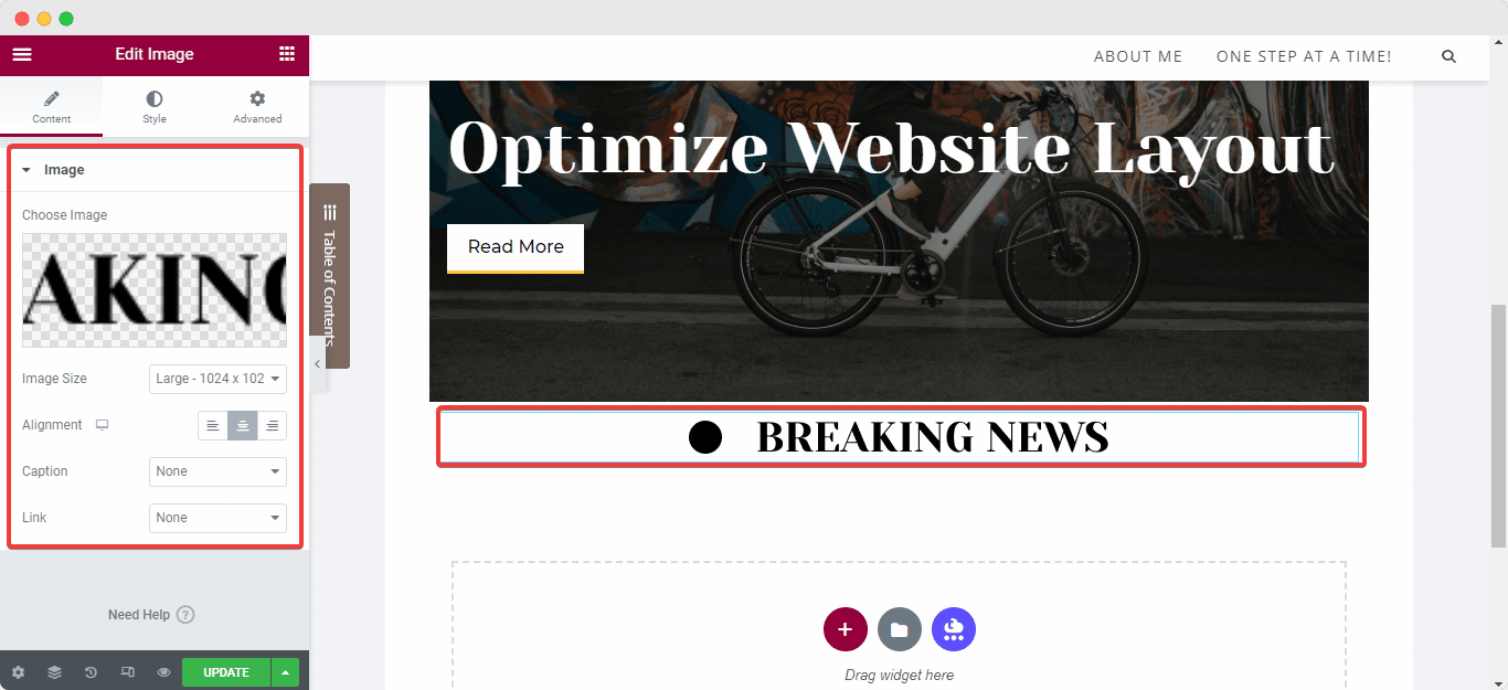 optimize website layout