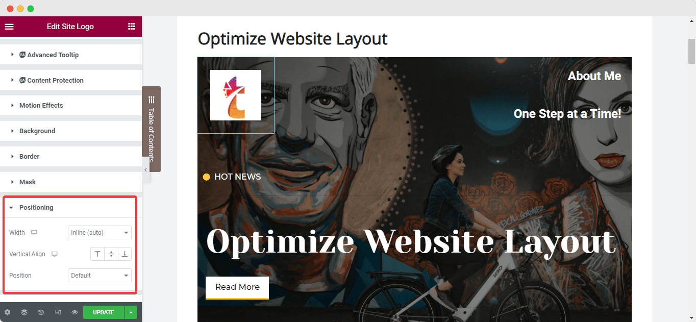 optimize website layout