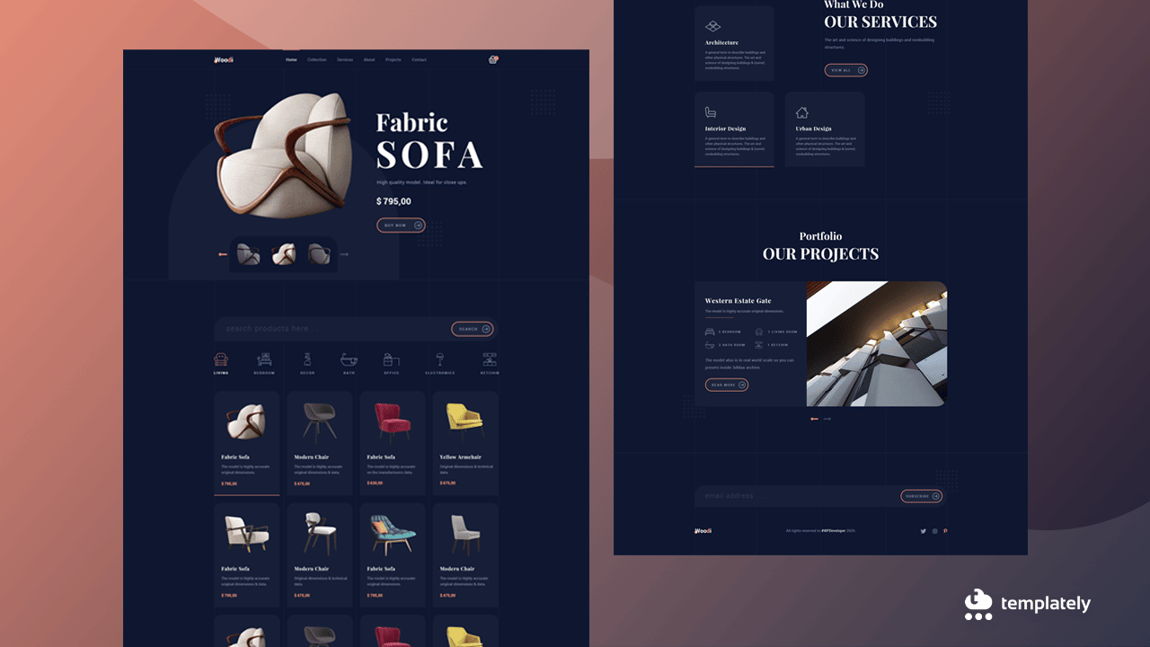 How To Create An Online Furniture Store Website Using WordPress Templates 5 online furniture store website