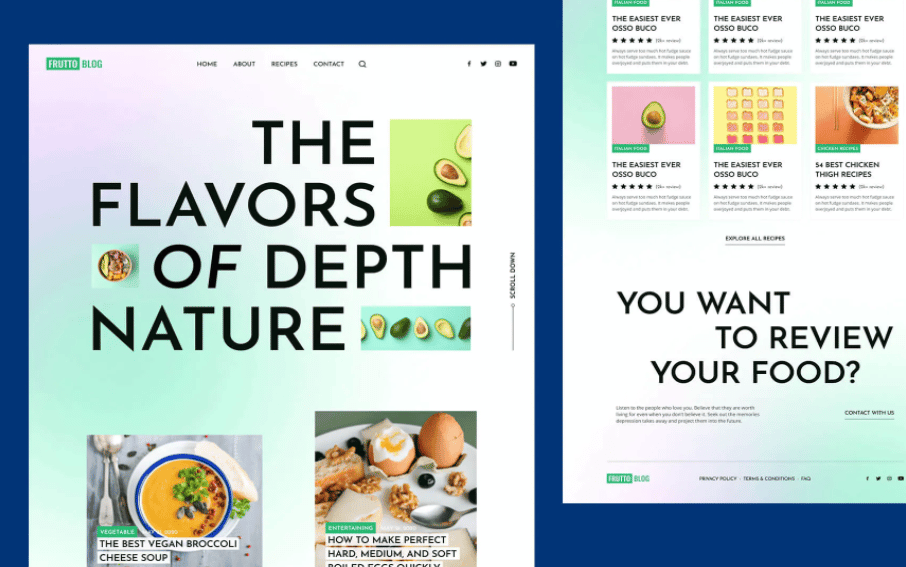 food blog templates