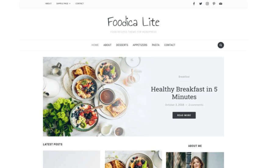 food blog templates