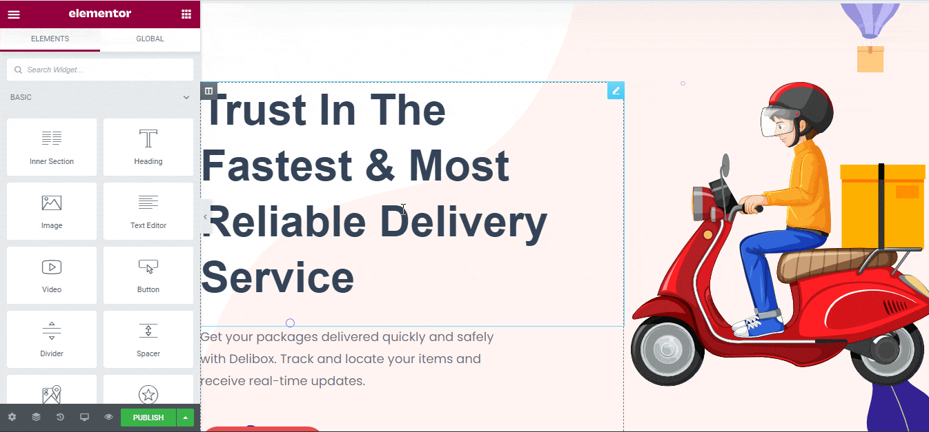 Courier service website