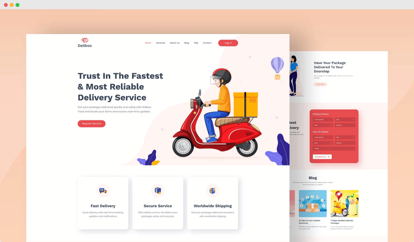 Courier service website