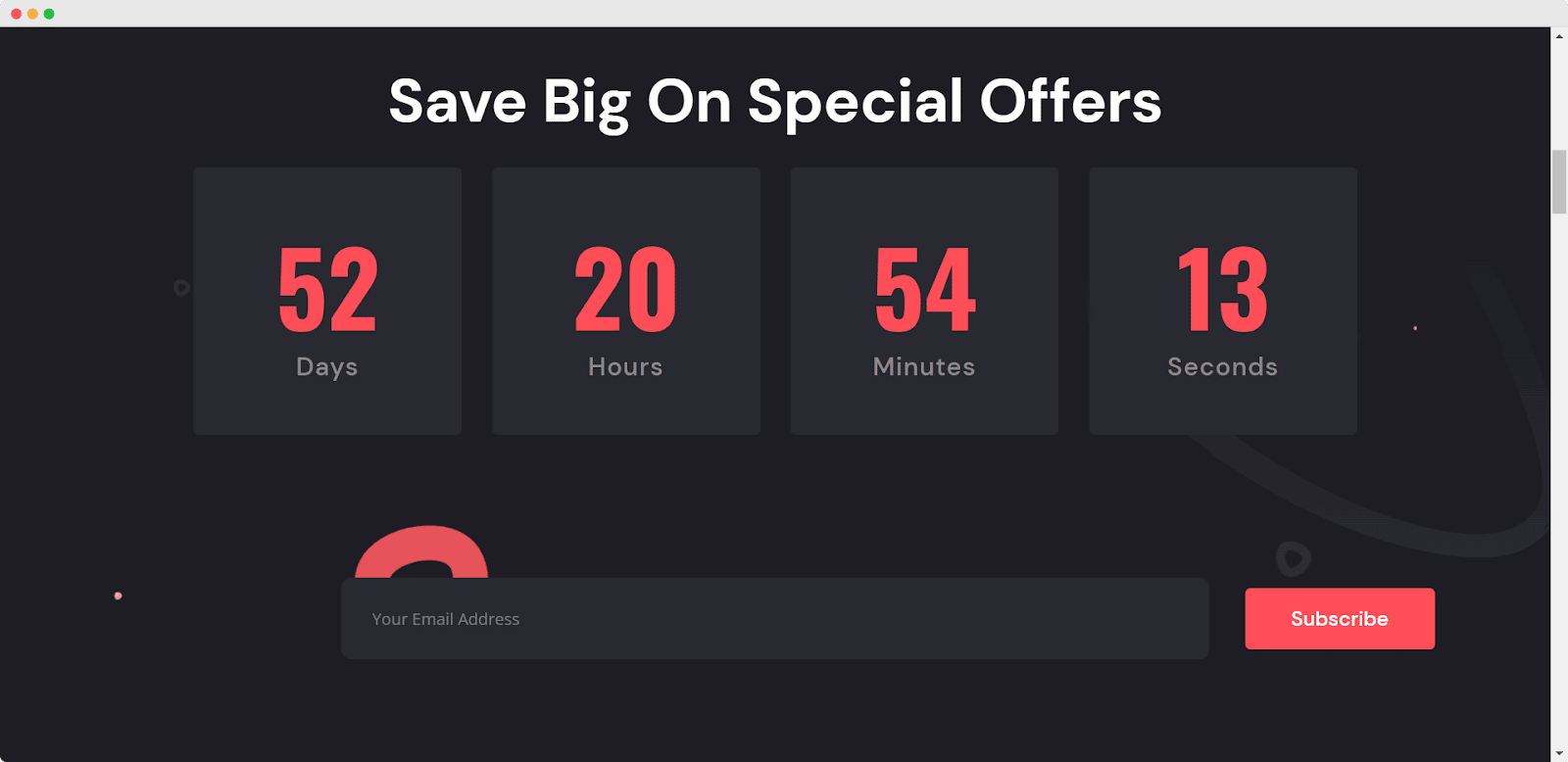 evergreen countdown timer in Elementor