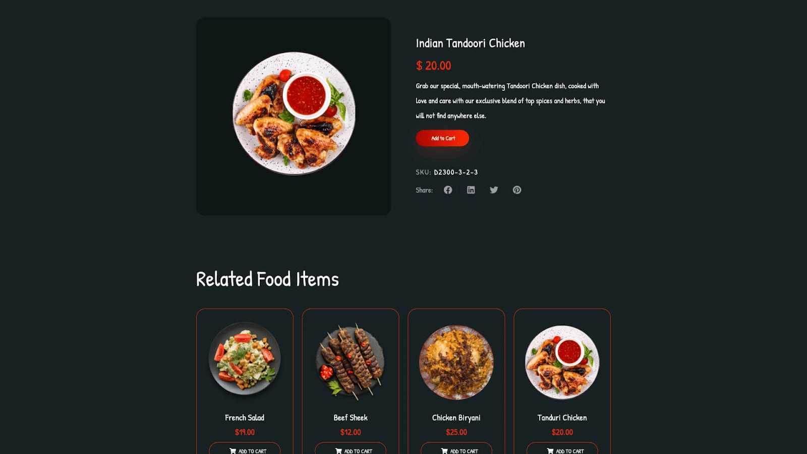 Indian Restaurant Website With Elementor