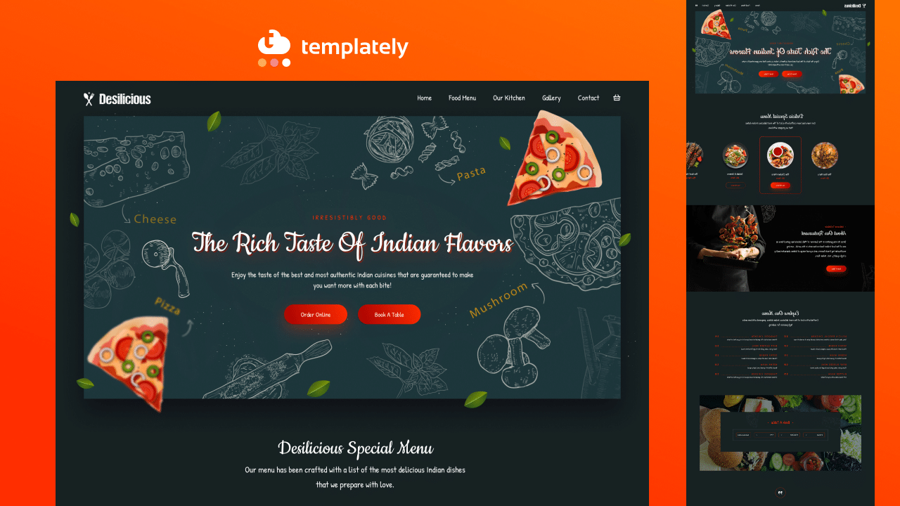 Indian Restaurant Website With Elementor