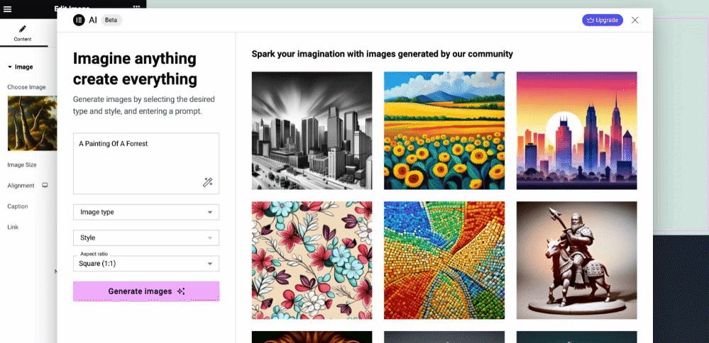 Elementor AI For Image Creation