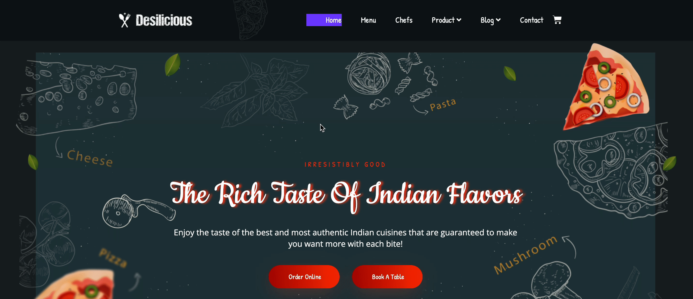 Indian Restaurant Website With Elementor
