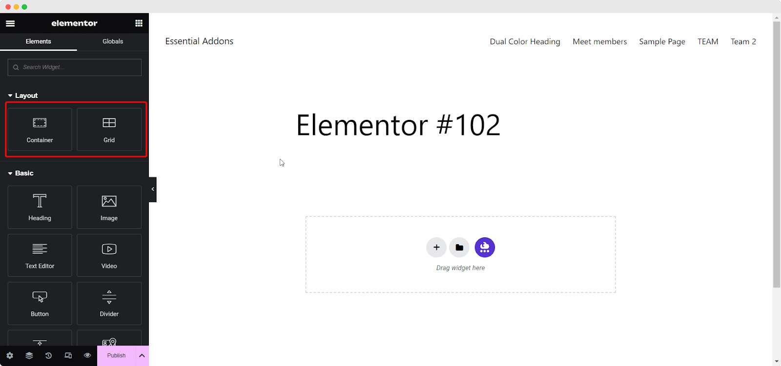 Inner Section Not Showing In Elementor