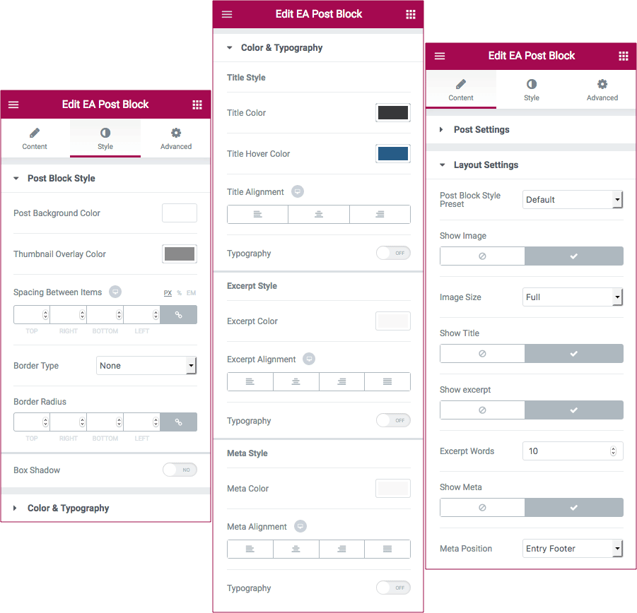 Home Beta 7 Elementor Elements customization