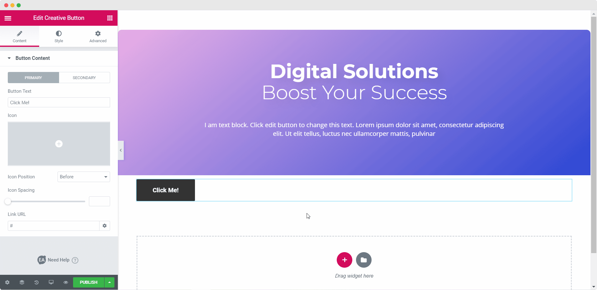 Creative Buttons | Essential Addons for Elementor