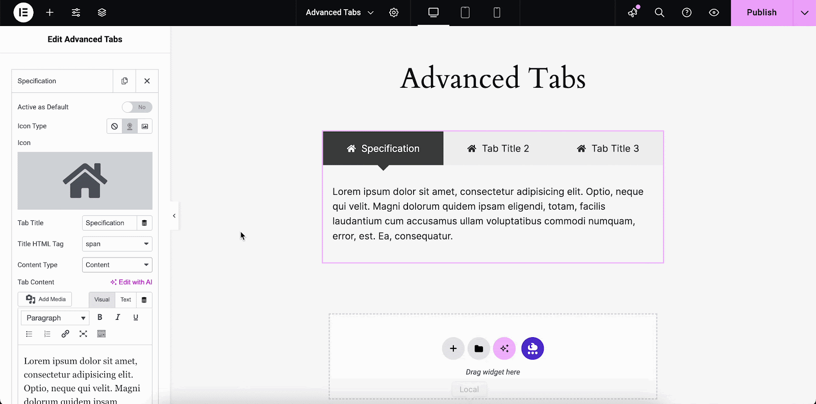 Advanced Tabs