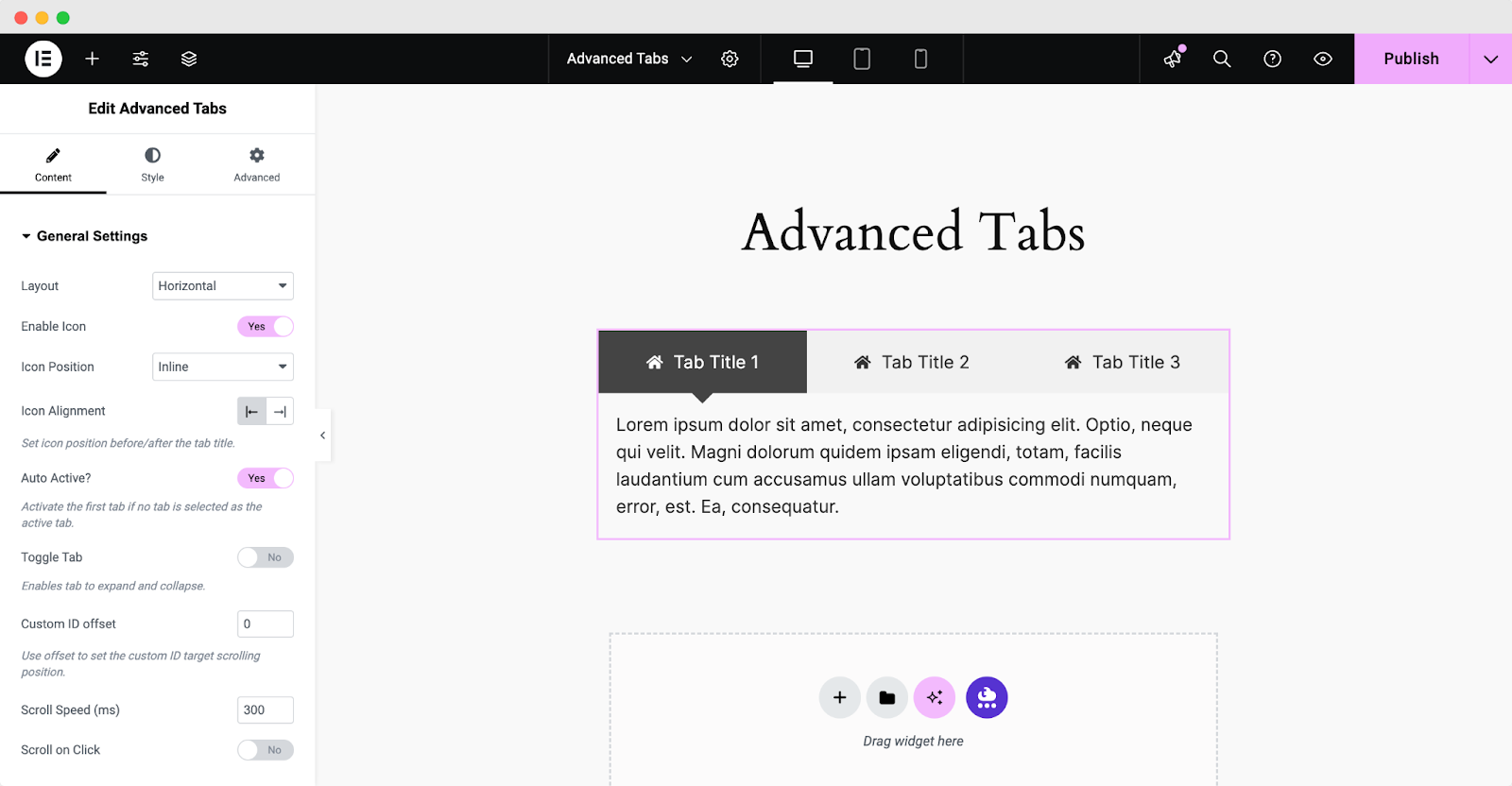 Advanced Tabs