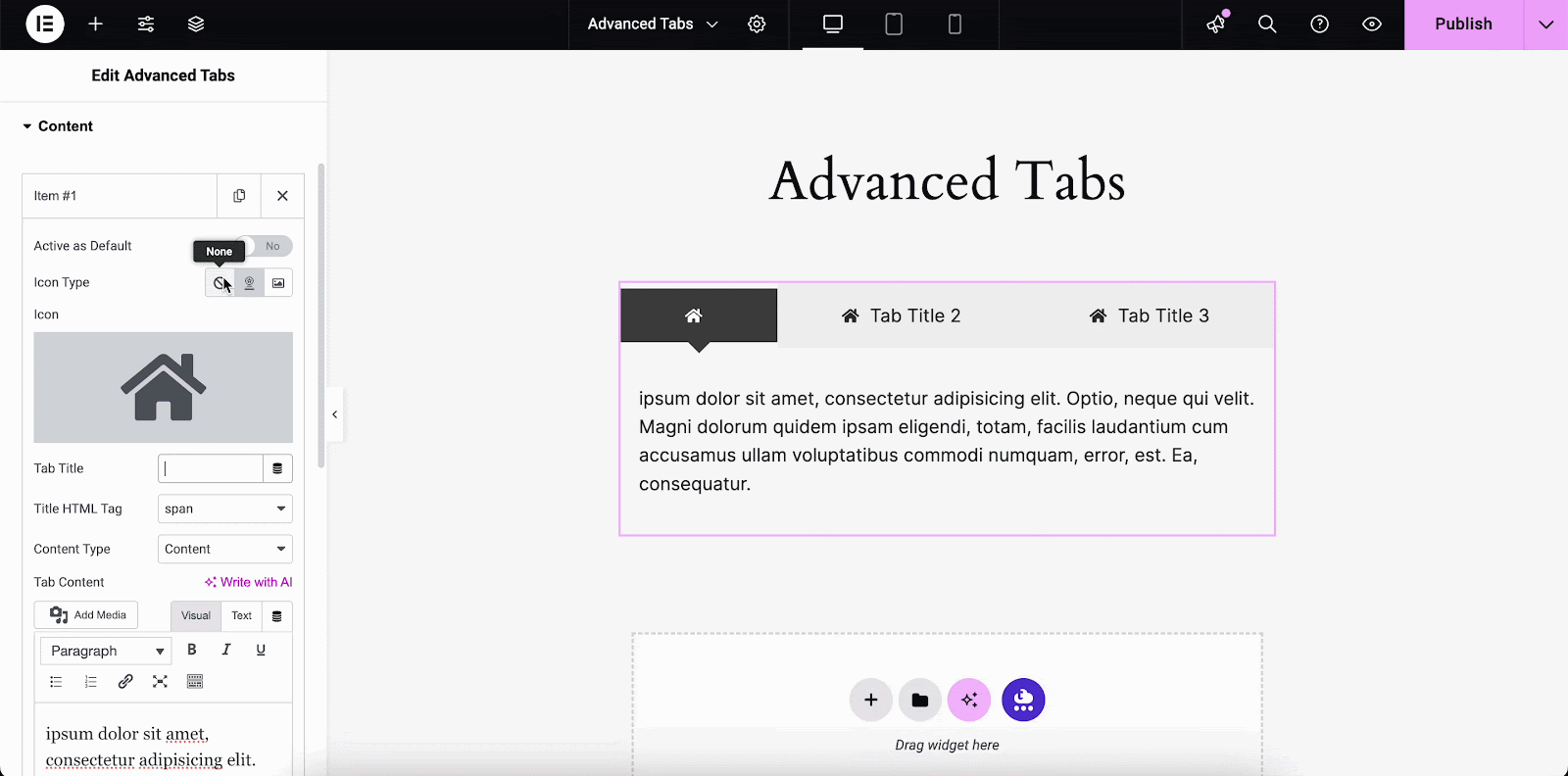 Advanced Tabs