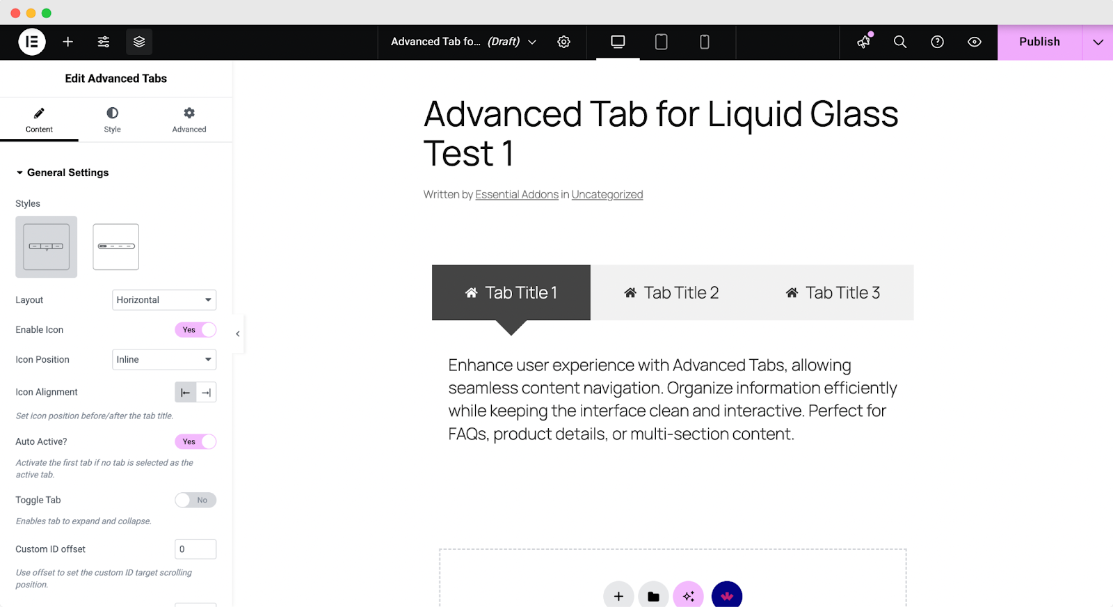 Advanced Tabs 2 EA Advanced Tabs
