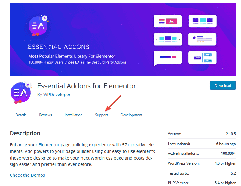 Get Support | Essential Addons for Elementor