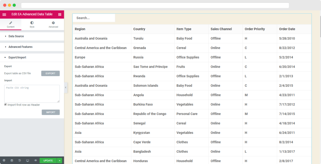 Exploring Advanced Datatable Features EA Advanced Data Table | Essential Addons for Elementor
