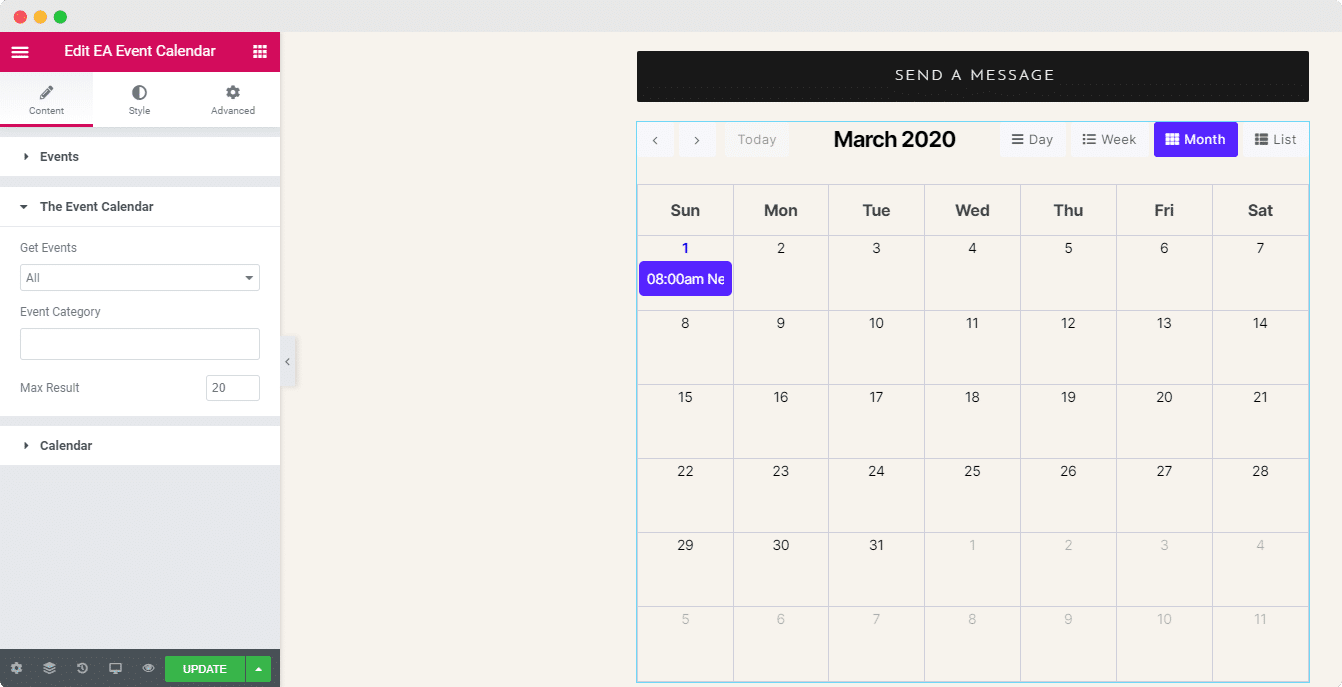 EA Event Calendar Integration with The Event Calendar Plugin