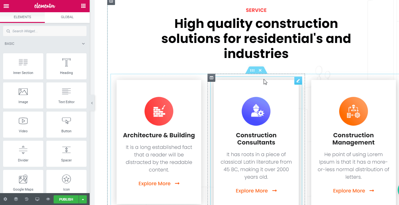 Construction website