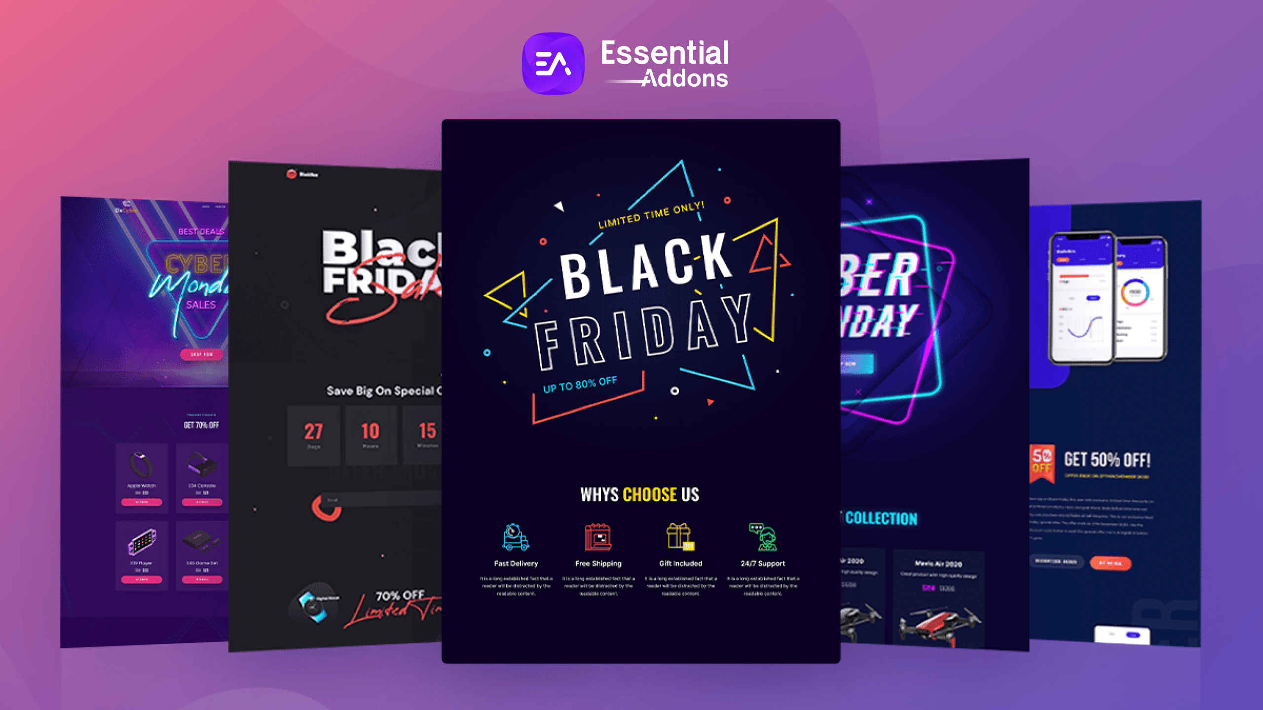 8 Elementor Black Friday & Cyber Monday Ready Templates To Make Website Instantly [FREE & PREMIUM]