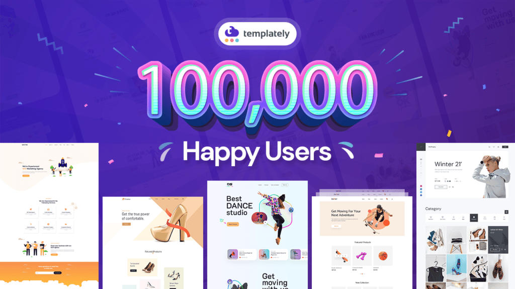 Celebrating 100K Users of Templately The Largest Templates Library