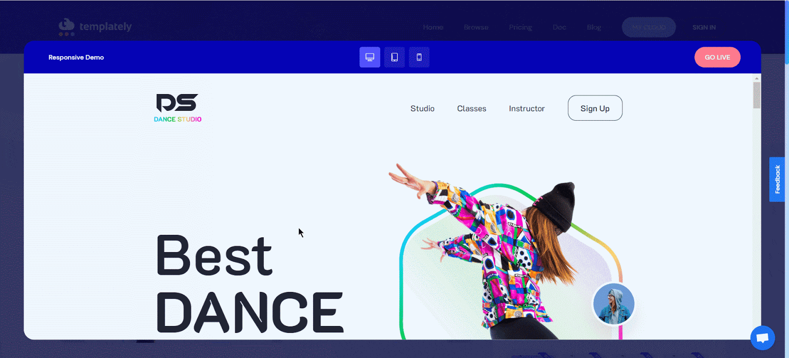 dance website
