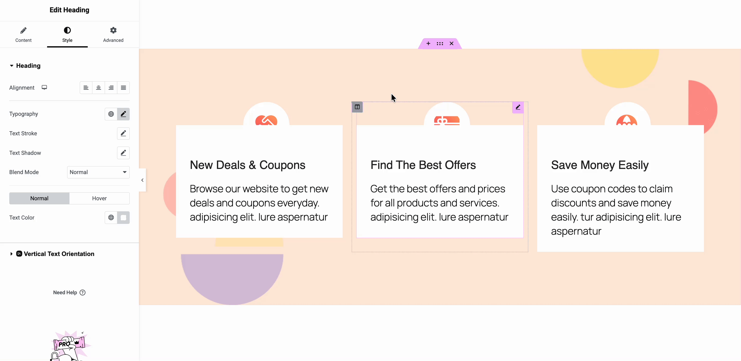 save element in templately