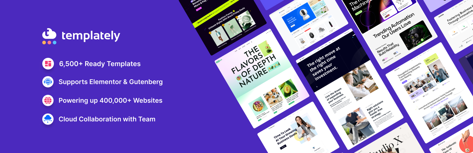 Templately Elementor template pack