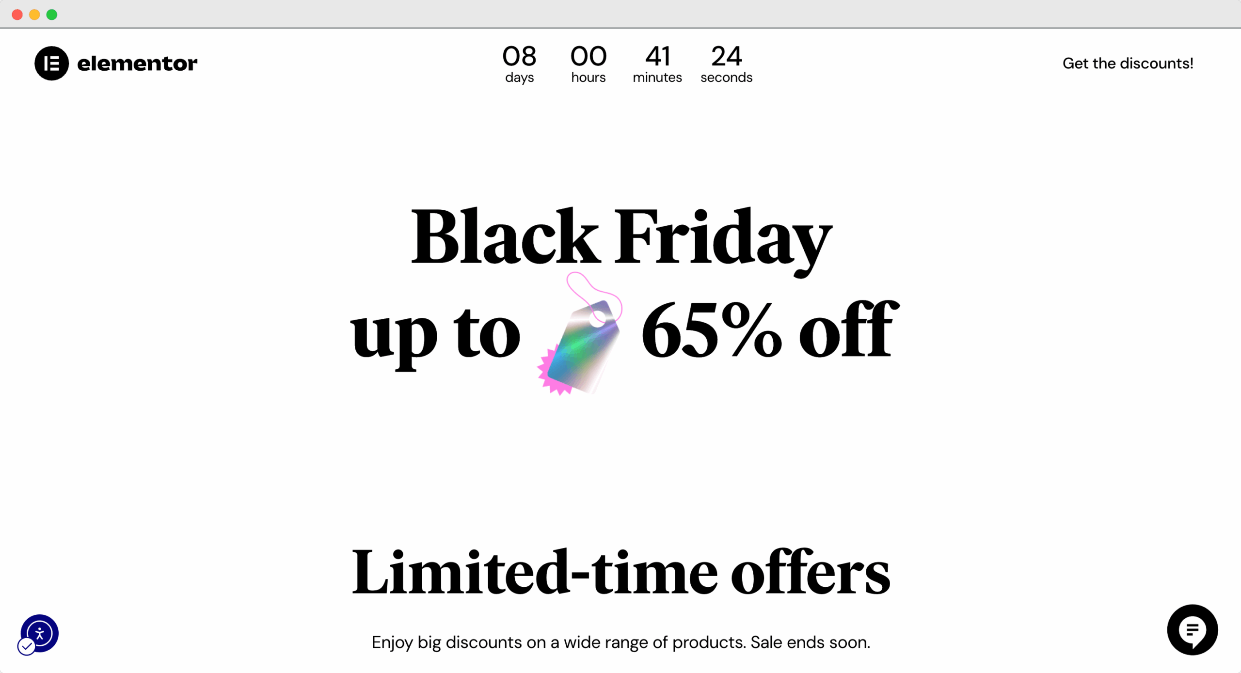 Elementor Black Friday 2025 discount