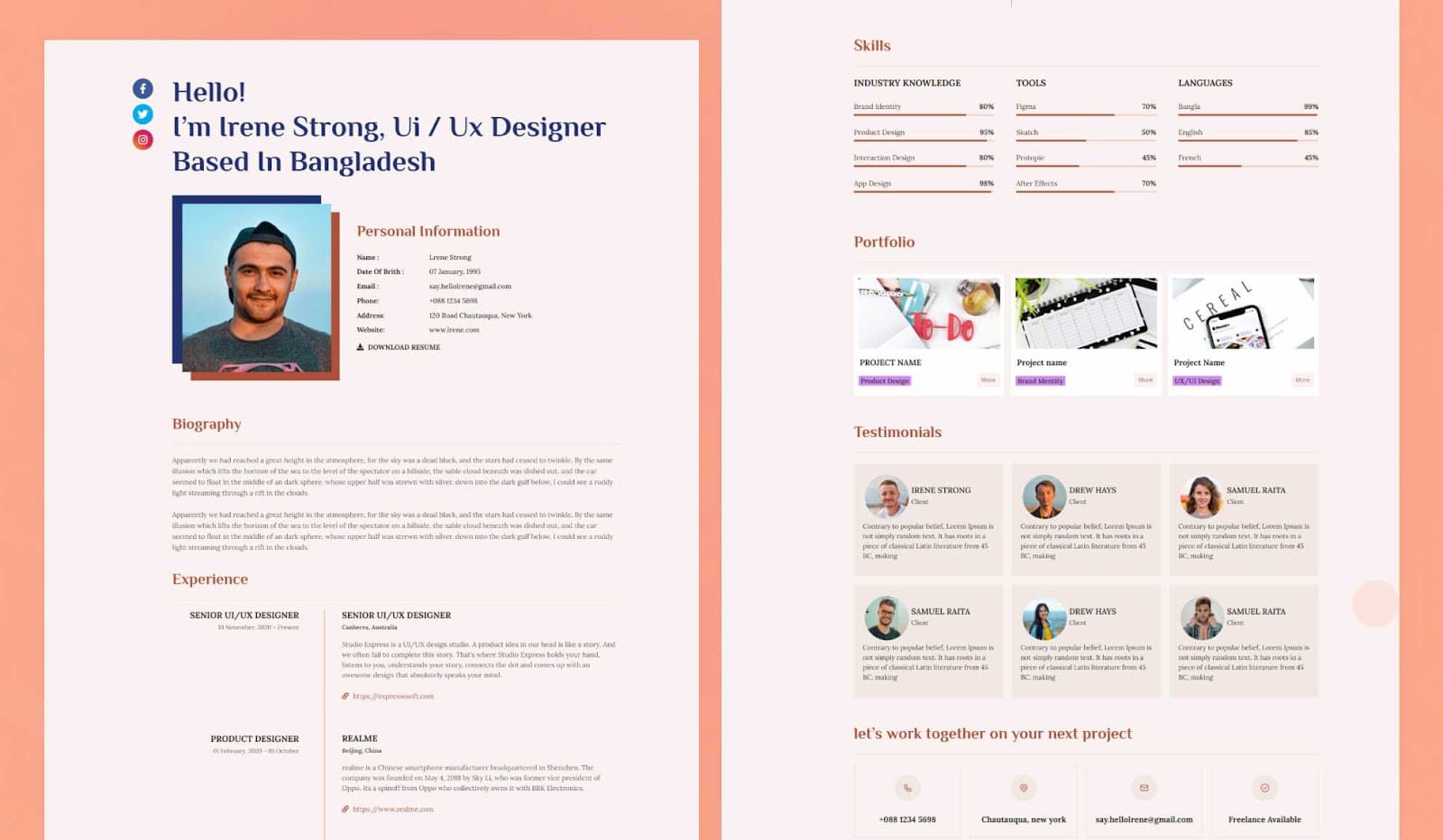 10 Web Design Portfolio Templates
