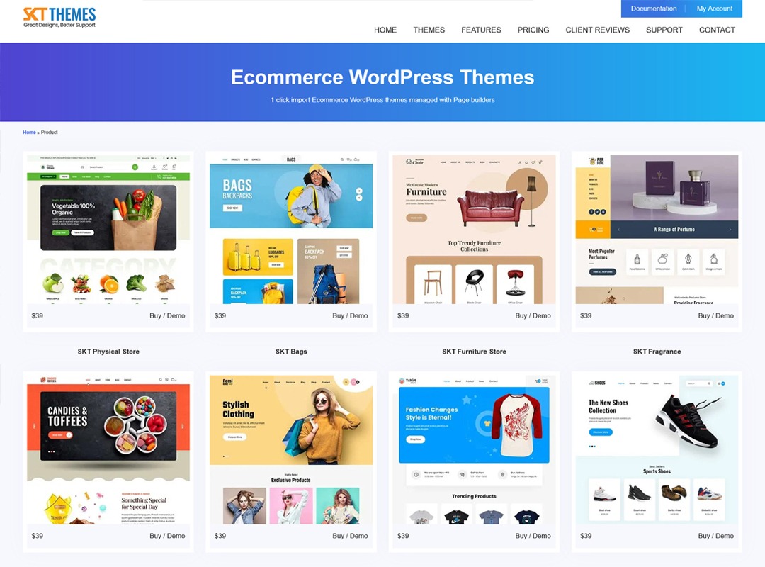ecommerce website template 