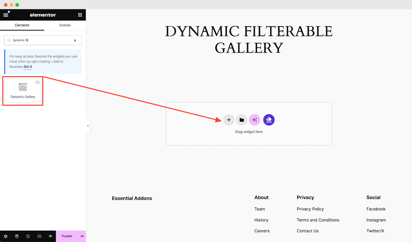 Dynamic Filterable Gallery