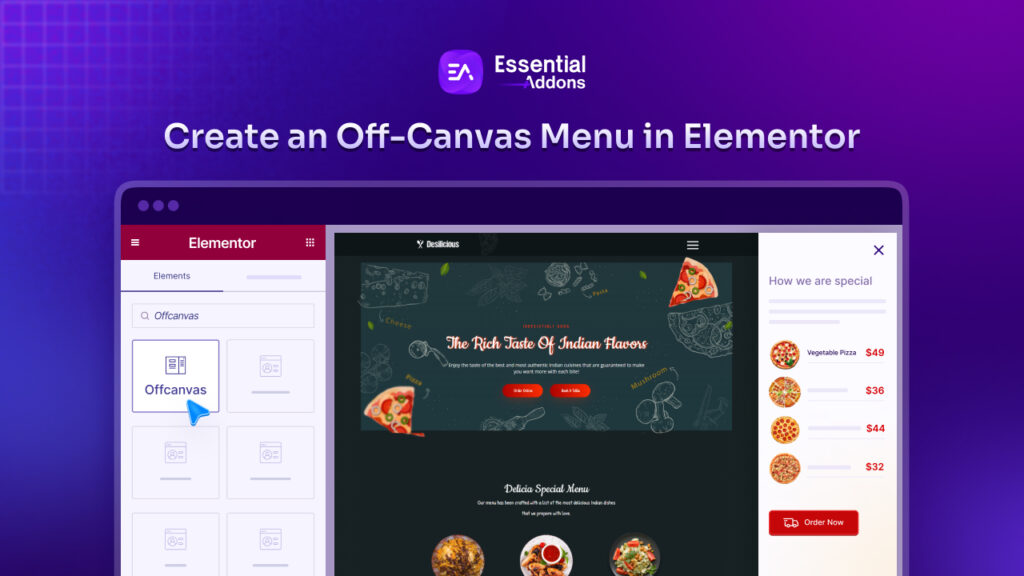 Create Off-Canvas Menus in Elementor