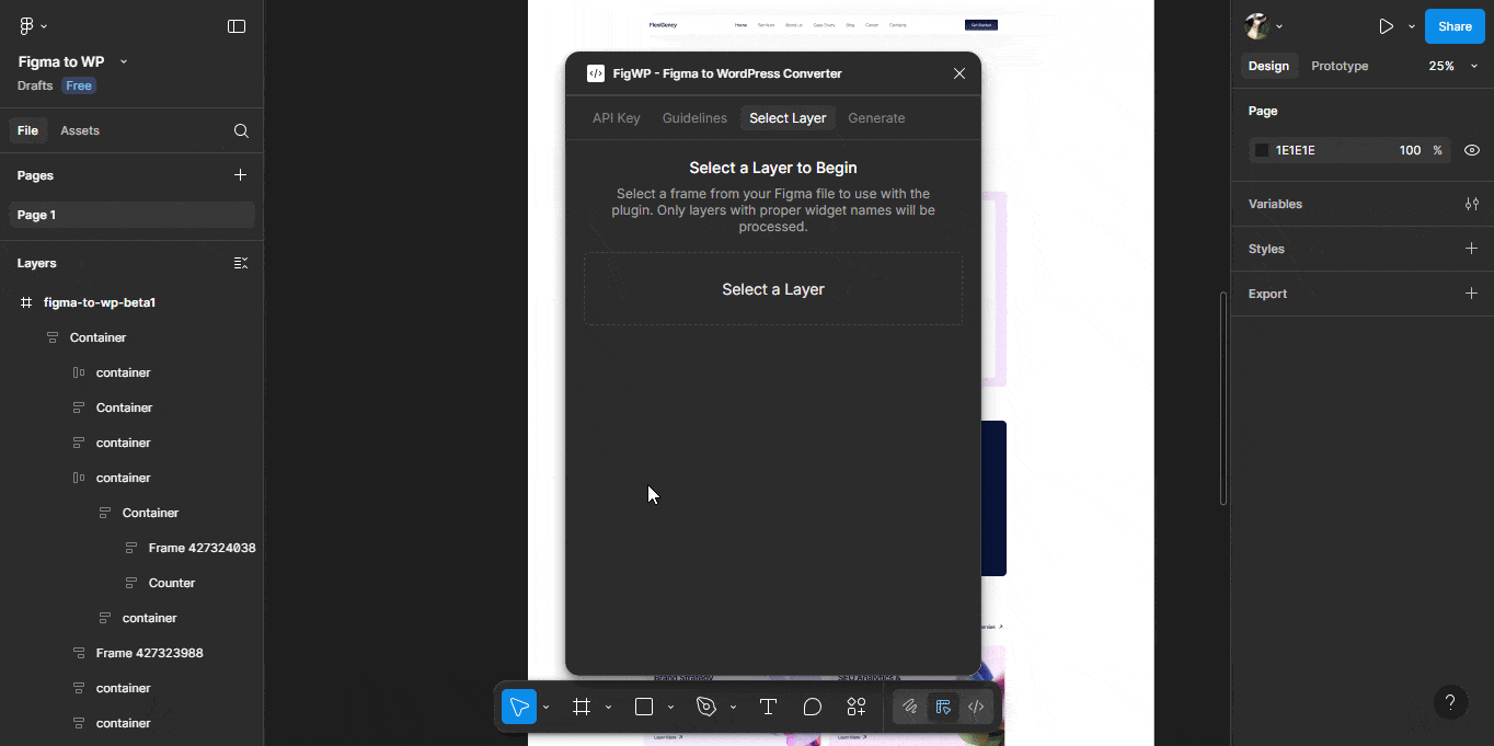 Select the layout