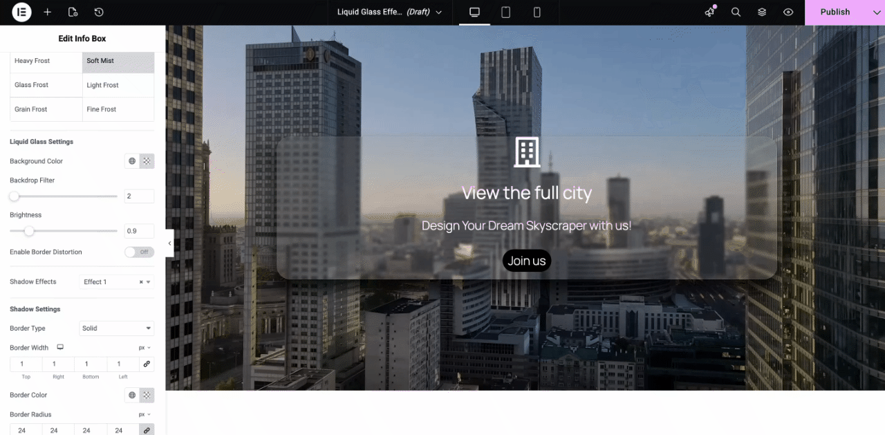 EA Liquid Glass Effects 7 Shadow effects in Liquid Glass