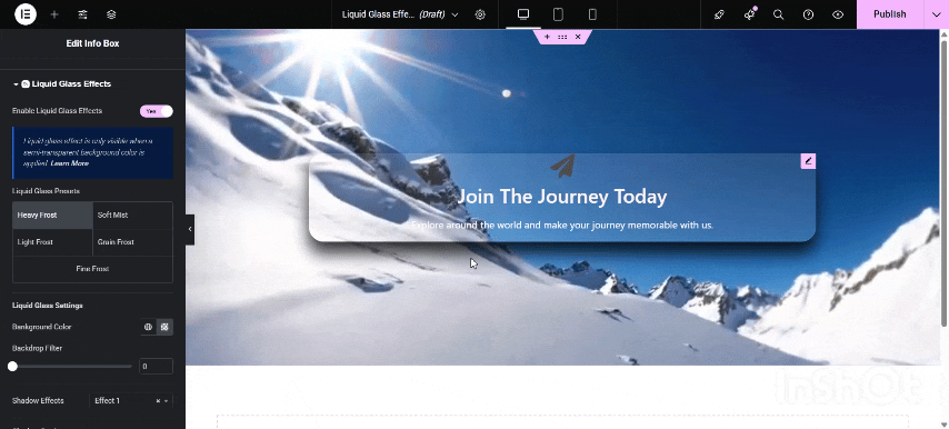 EA Liquid Glass Effects 4 Configure Liquid Glass Settings