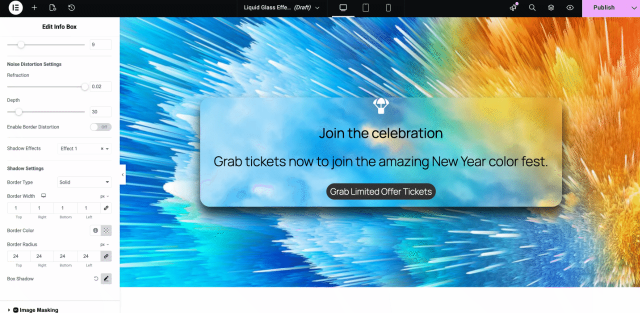 Add Shadow Effects on the Liquid Glass