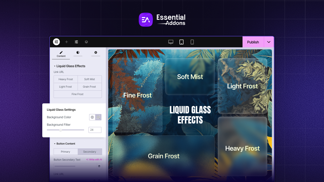 [New] Create Liquid Glass Effects on Your Elementor Website within Minutes