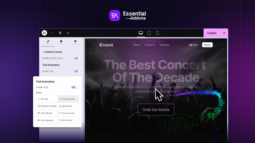 How to Show Creative Cursor Effects on Your Elementor Website