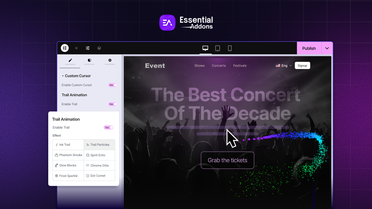 How to Show Creative Cursor Effects on Your Elementor Website? 1 How to Show Creative Cursor Effects on Your Elementor Website
