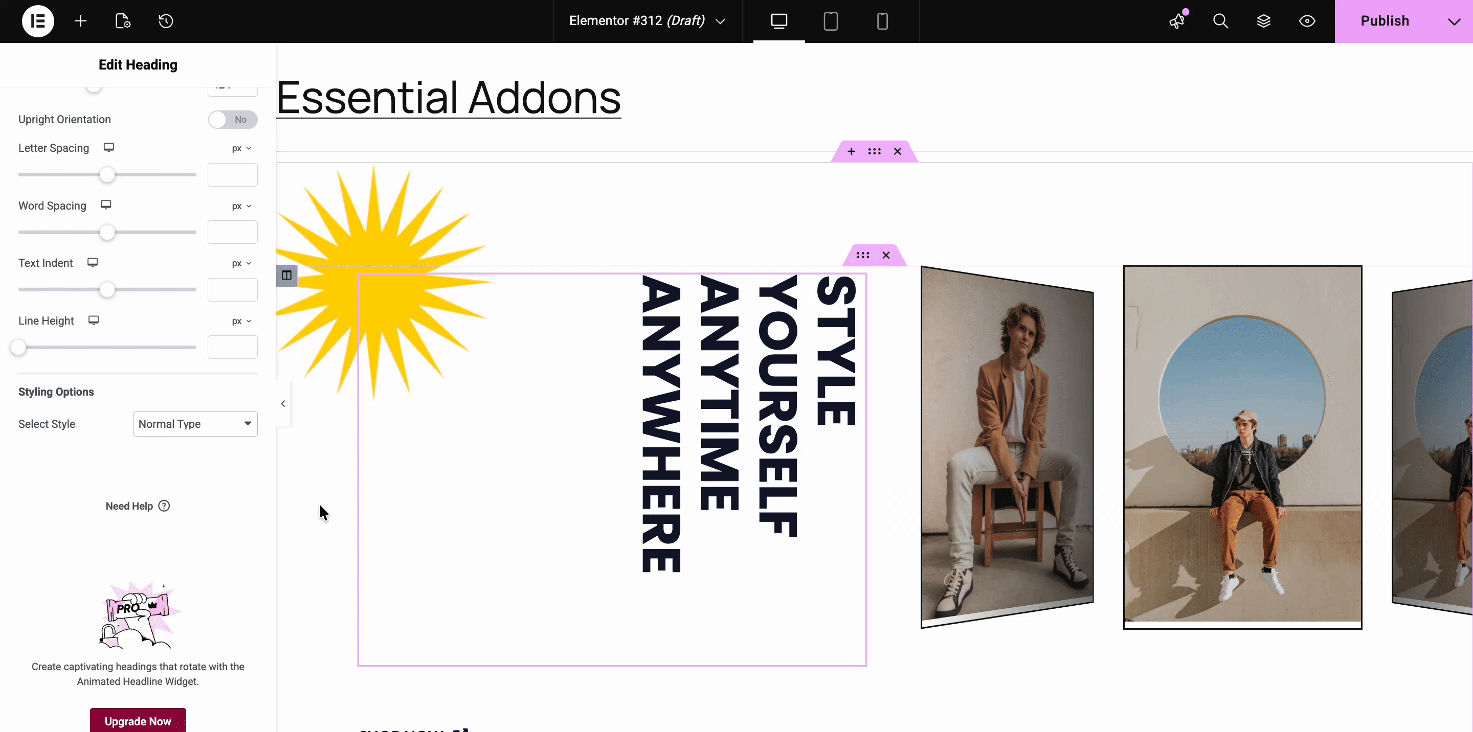Show gradient in vertical text orientation
