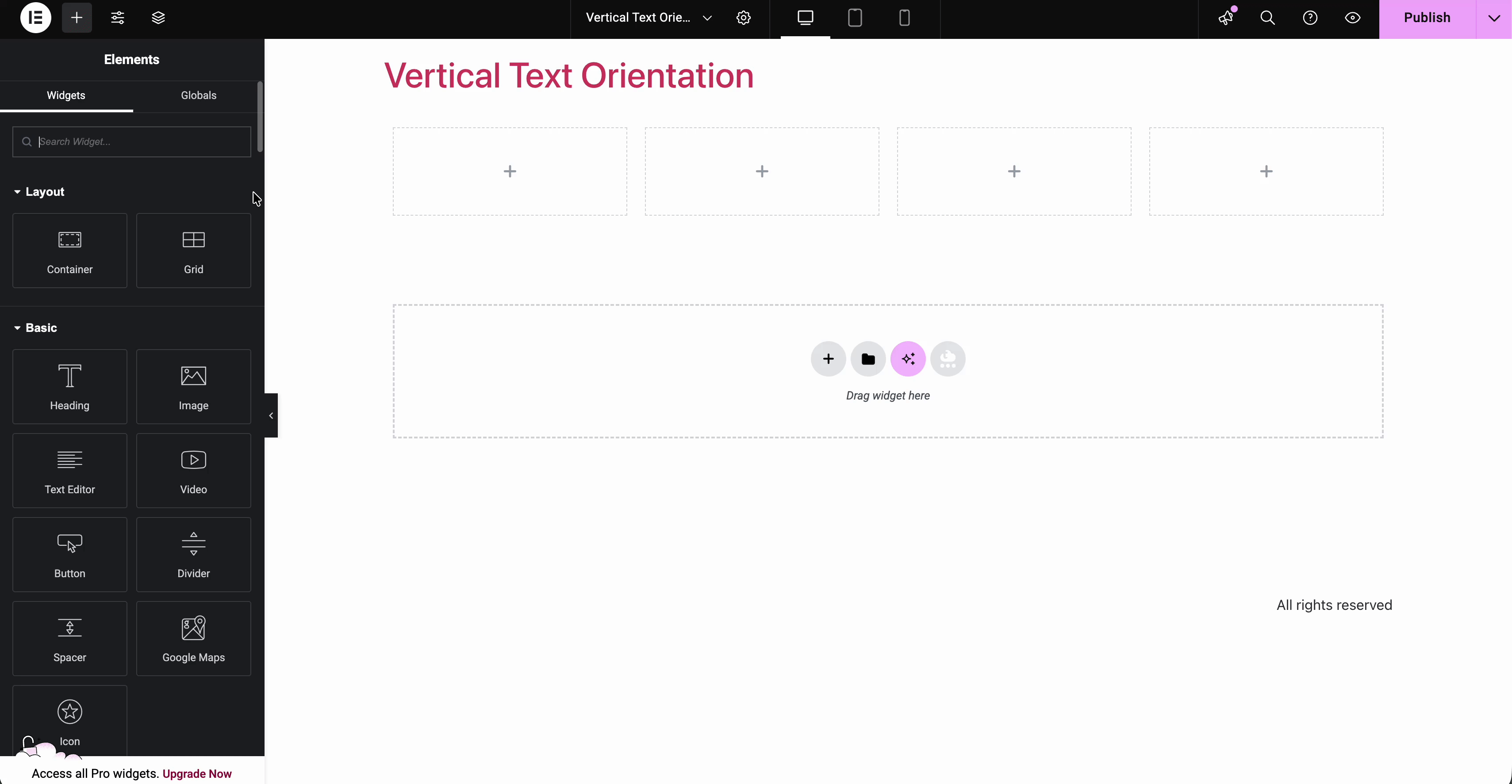 configure ea vertical text orientation