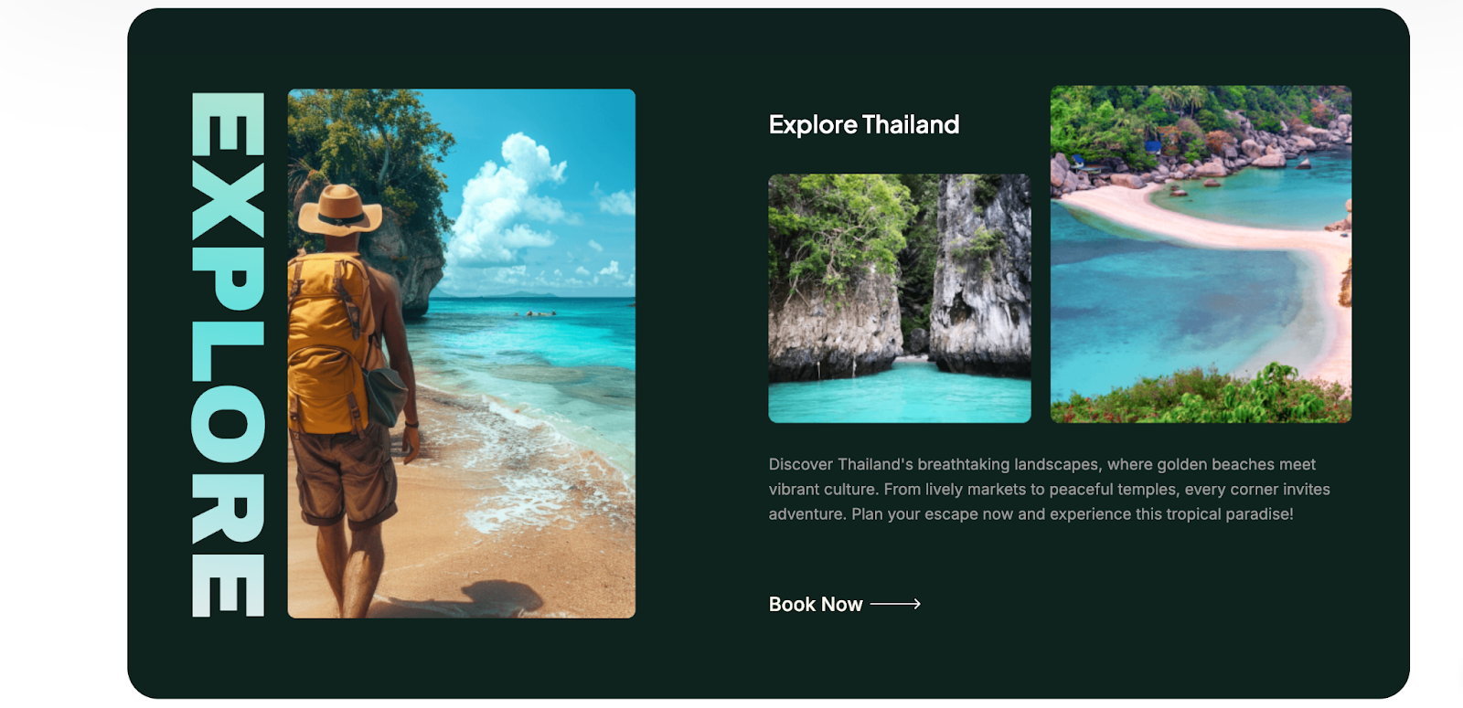 Modern stylish look with Vertical Text 