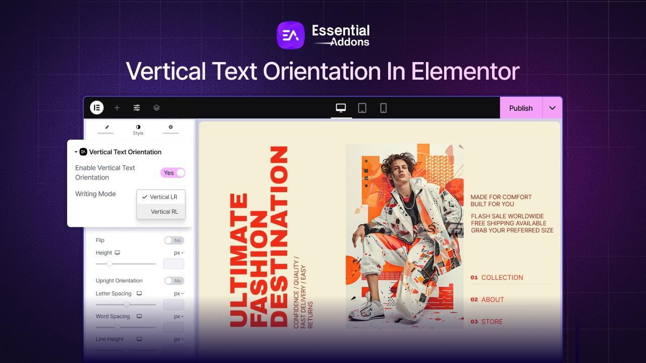 [New Extension] How to Show Vertical Text on Elementor Websites?